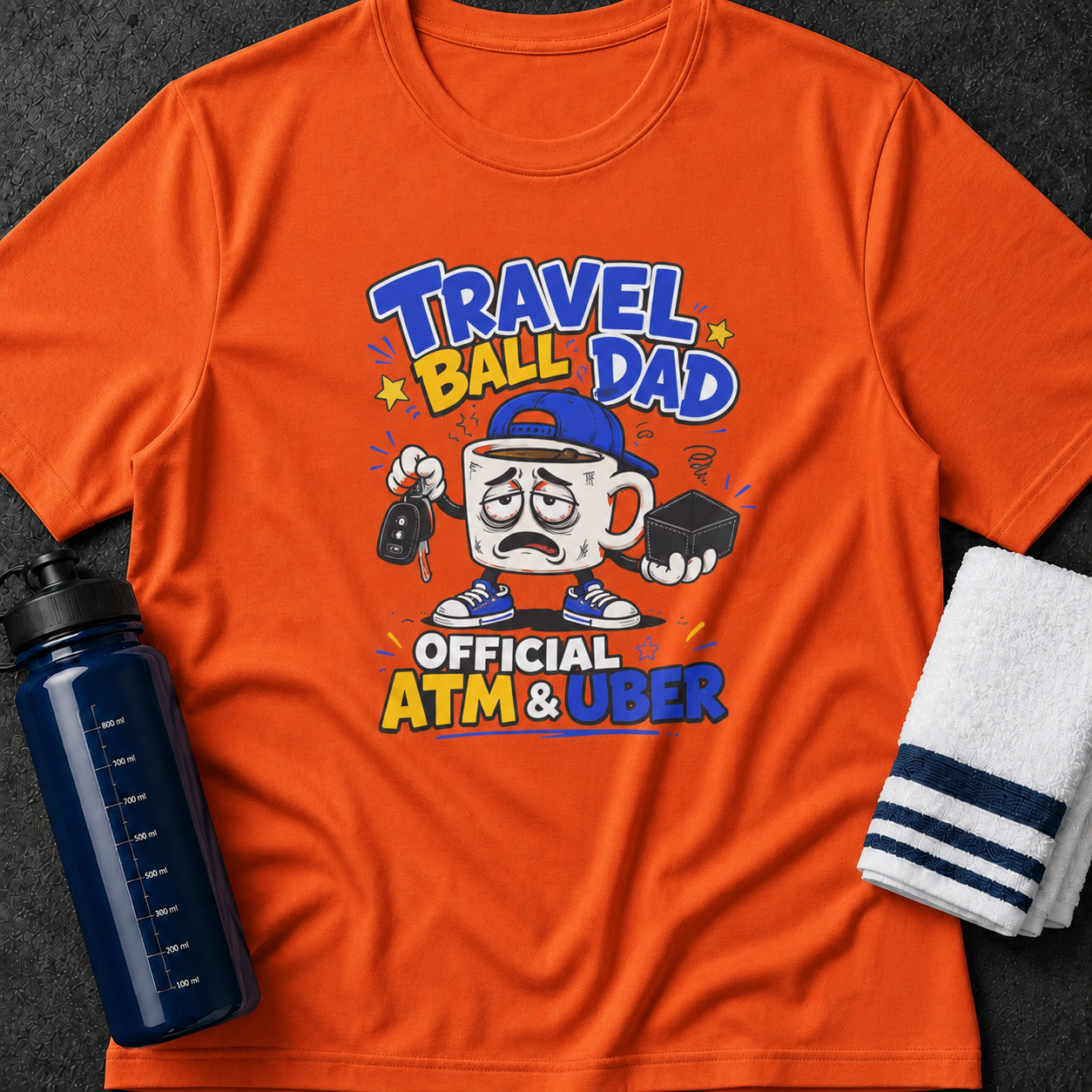 Travel Ball Dad T-Shirt — 'Official ATM & Uber' Funny Baseball Dad Tee