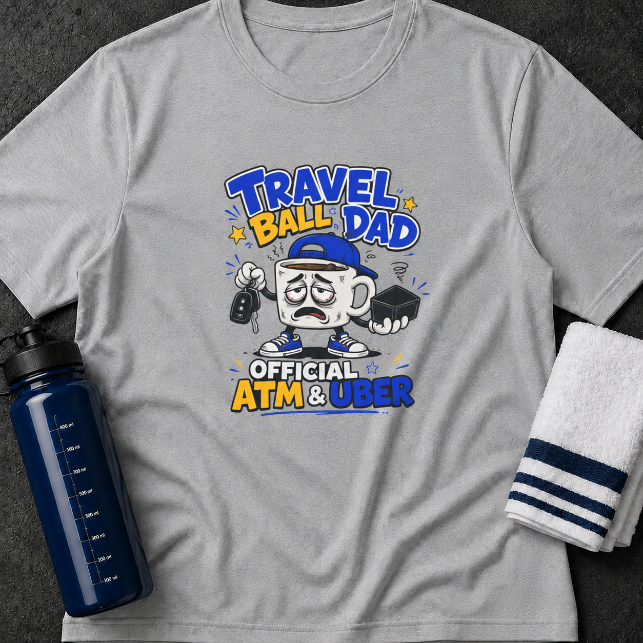 Travel Ball Dad T-Shirt — 'Official ATM & Uber' Funny Baseball Dad Tee