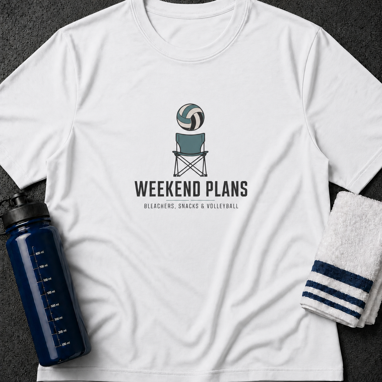 Weekend Plans T-Shirt — Volleyball Chair Graphic Tee
