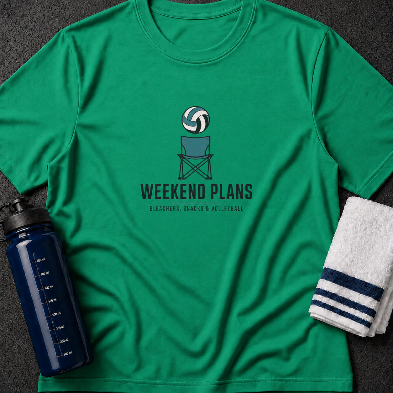 Weekend Plans T-Shirt — Volleyball Chair Graphic Tee
