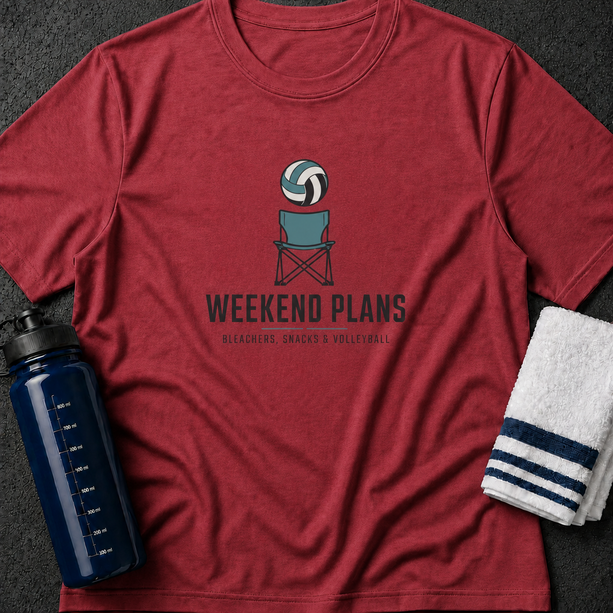 Weekend Plans T-Shirt — Volleyball Chair Graphic Tee