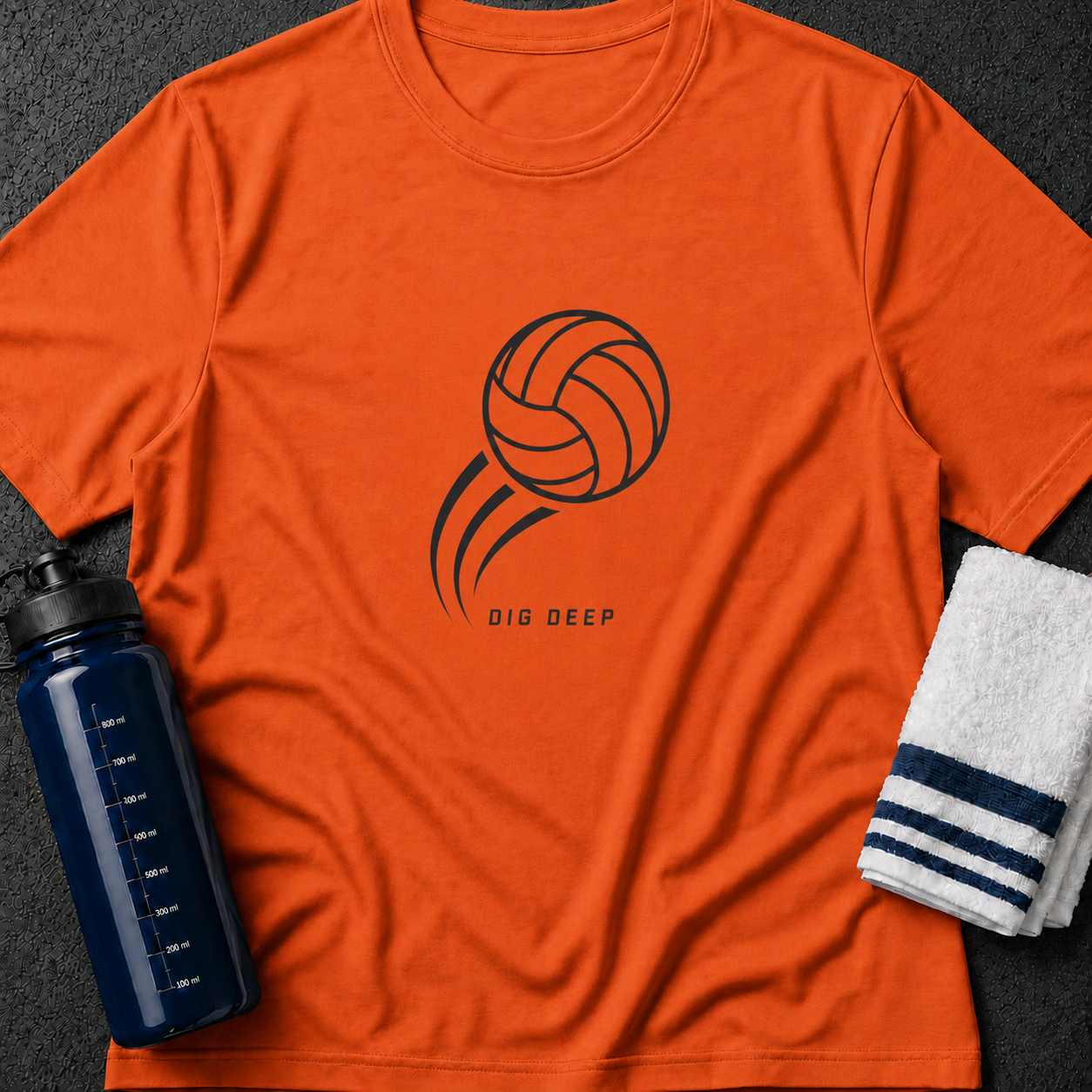Volleyball "Dig Deep" T-Shirt — Minimal Sports Tee for Players & Fans