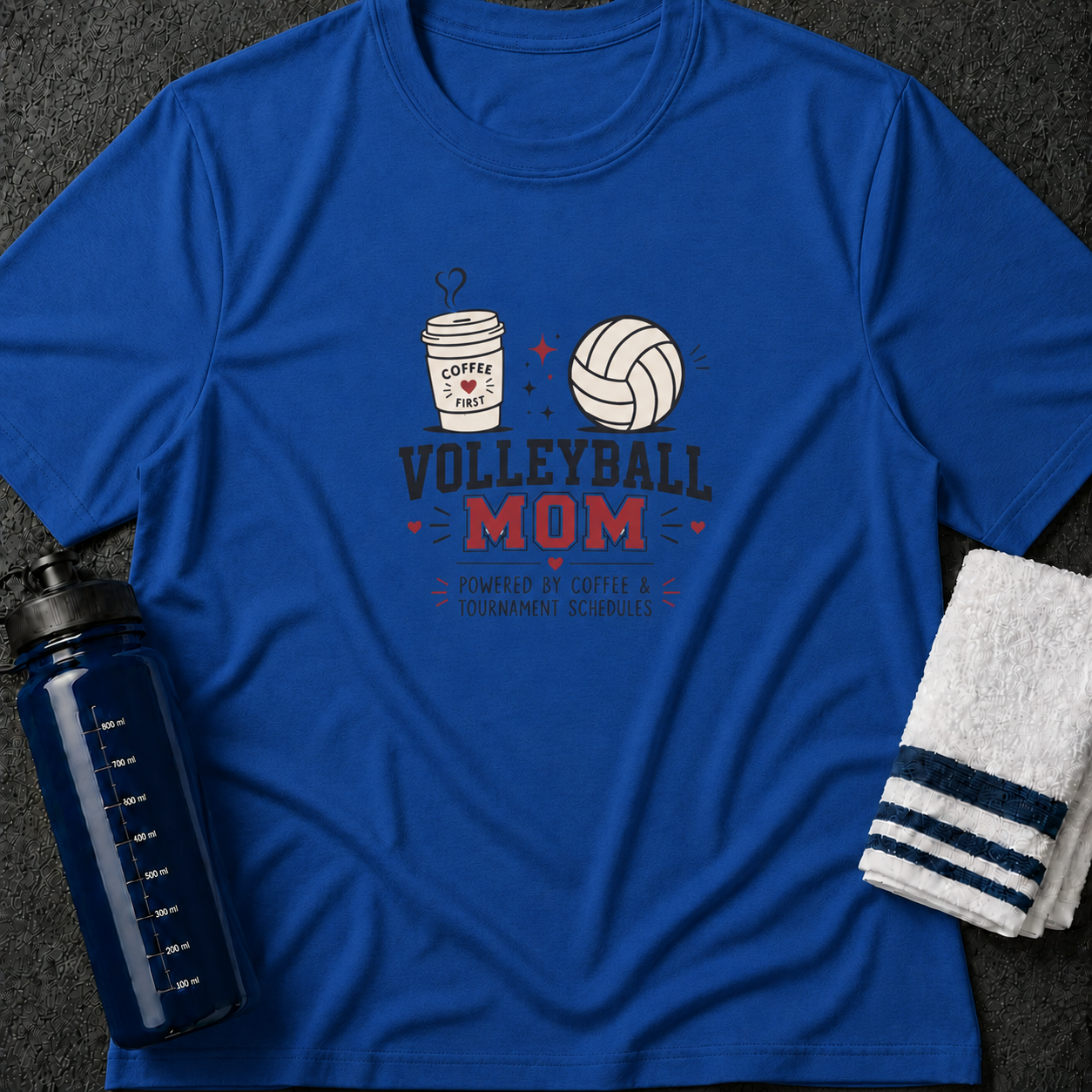 Volleyball Mom T-Shirt — Coffee First Volleyball Graphic Tee
