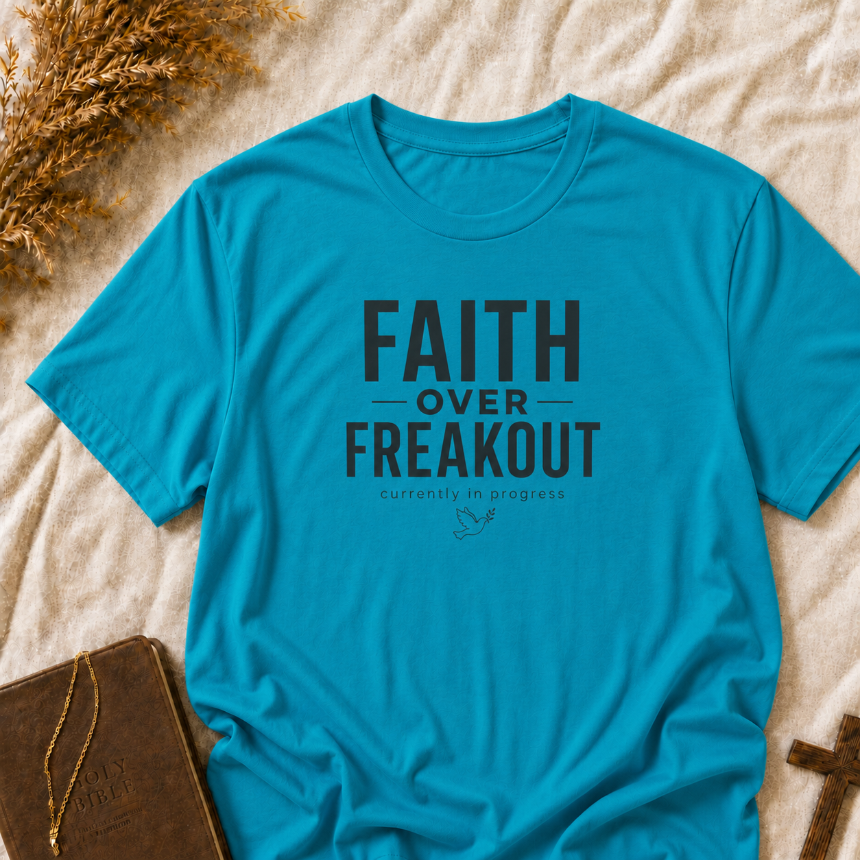 Faith Over Freakout T-Shirt — Inspirational Christian Graphic Tee