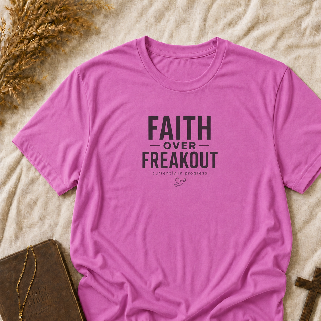 Faith Over Freakout T-Shirt — Inspirational Christian Graphic Tee