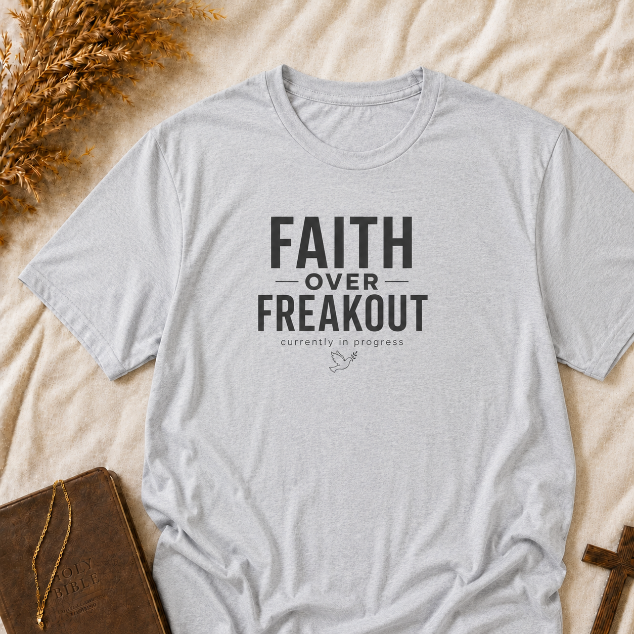 Faith Over Freakout T-Shirt — Inspirational Christian Graphic Tee