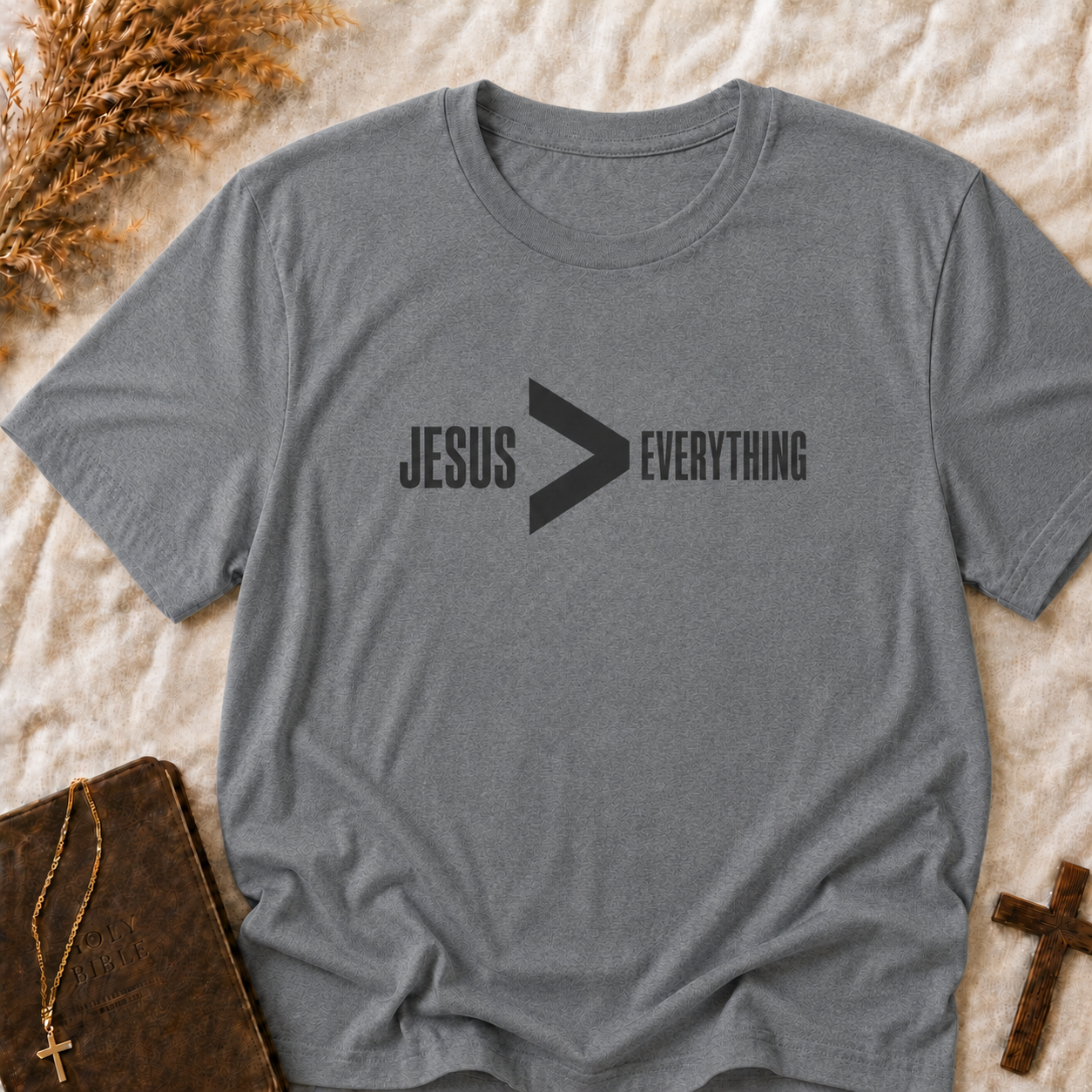 Jesus > Everything T-Shirt — Faith Graphic Tee