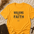 Walking by Faith T-Shirt — "Walking by Faith and Slightly Winging It" Inspirational Christian Tee