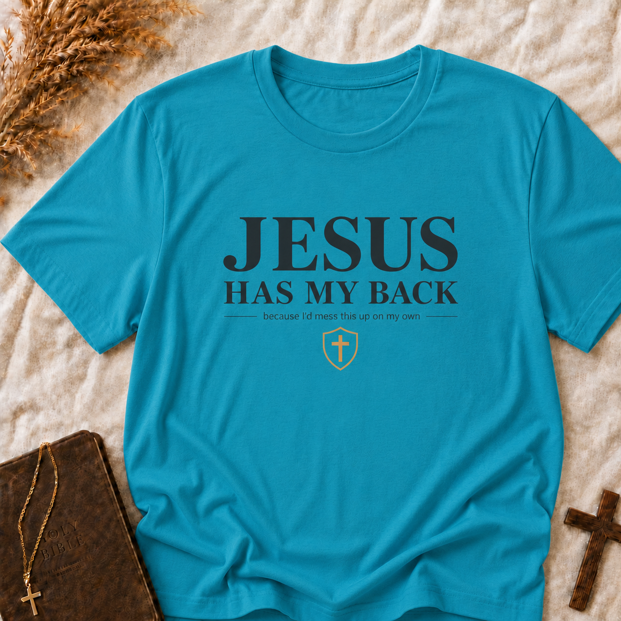 Jesus Has My Back T-Shirt — Faith Inspirational Christian Tee