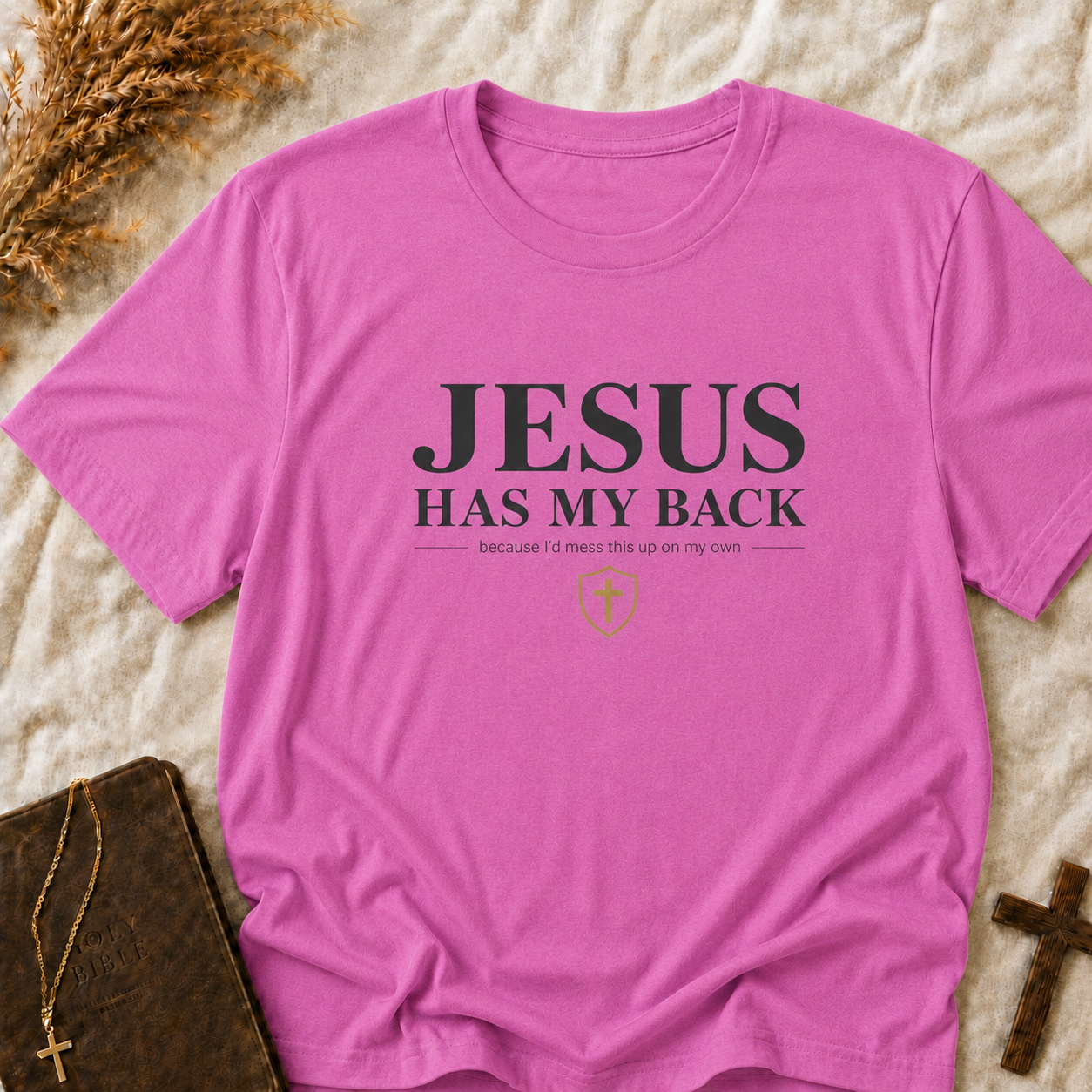 Jesus Has My Back T-Shirt — Faith Inspirational Christian Tee