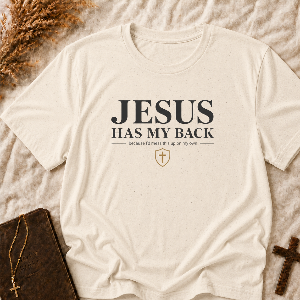Jesus Has My Back T-Shirt — Faith Inspirational Christian Tee