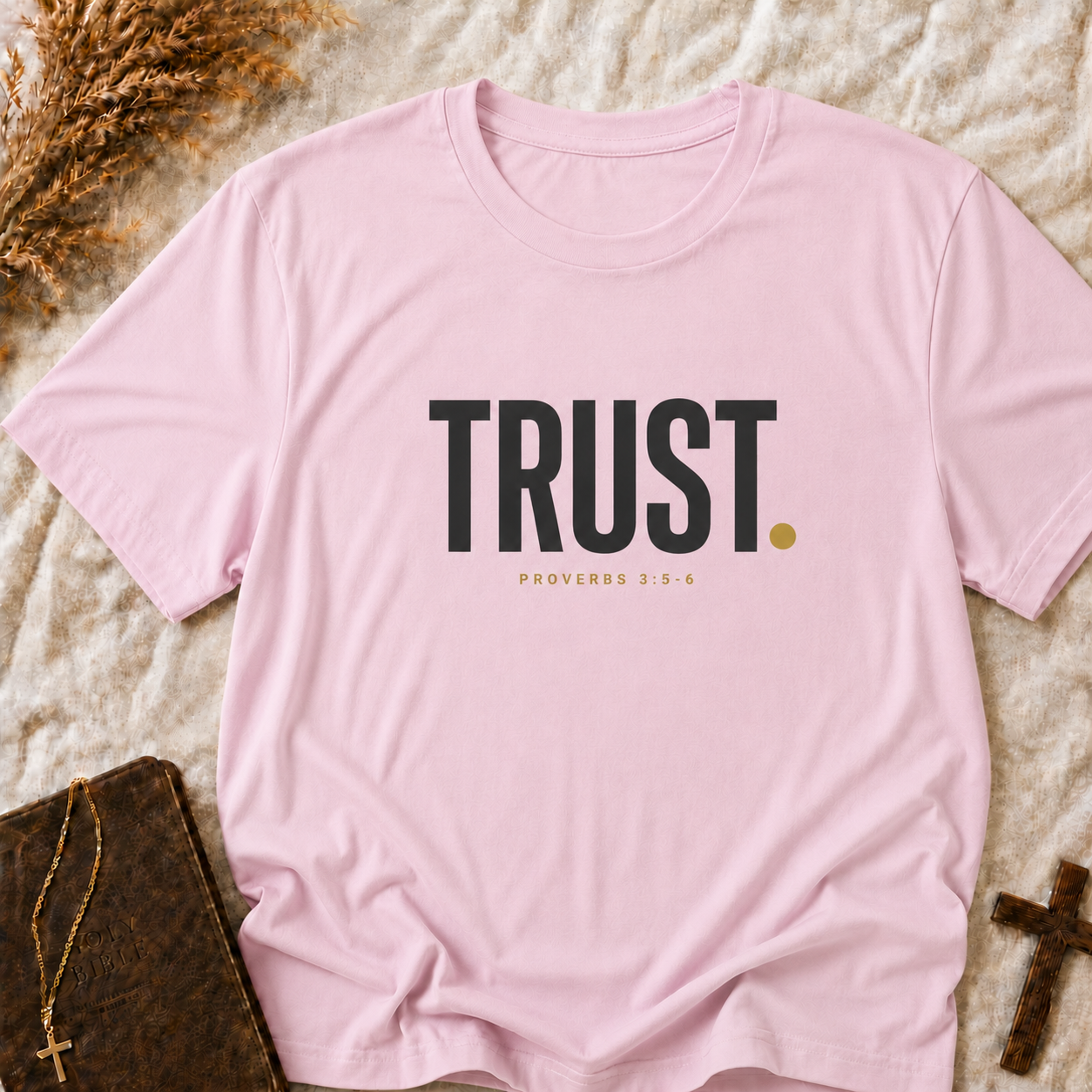 Trust. Minimalist Graphic T-Shirt — Bold Typography Tee with Period Accent