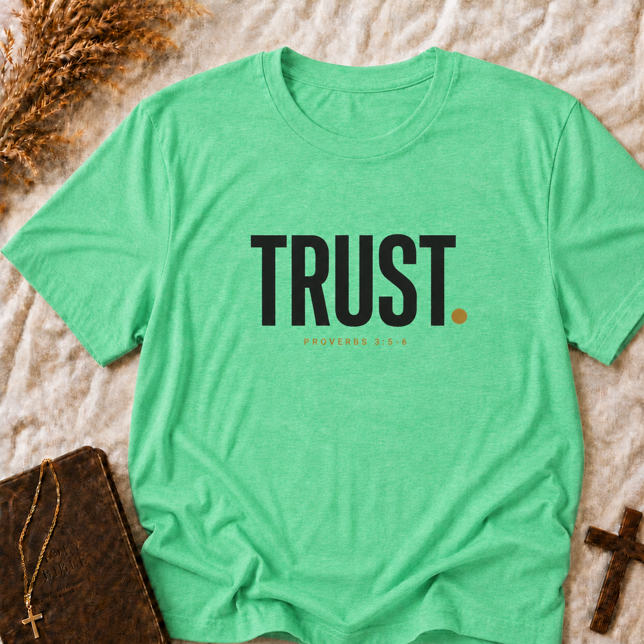 Trust. Minimalist Graphic T-Shirt — Bold Typography Tee with Period Accent