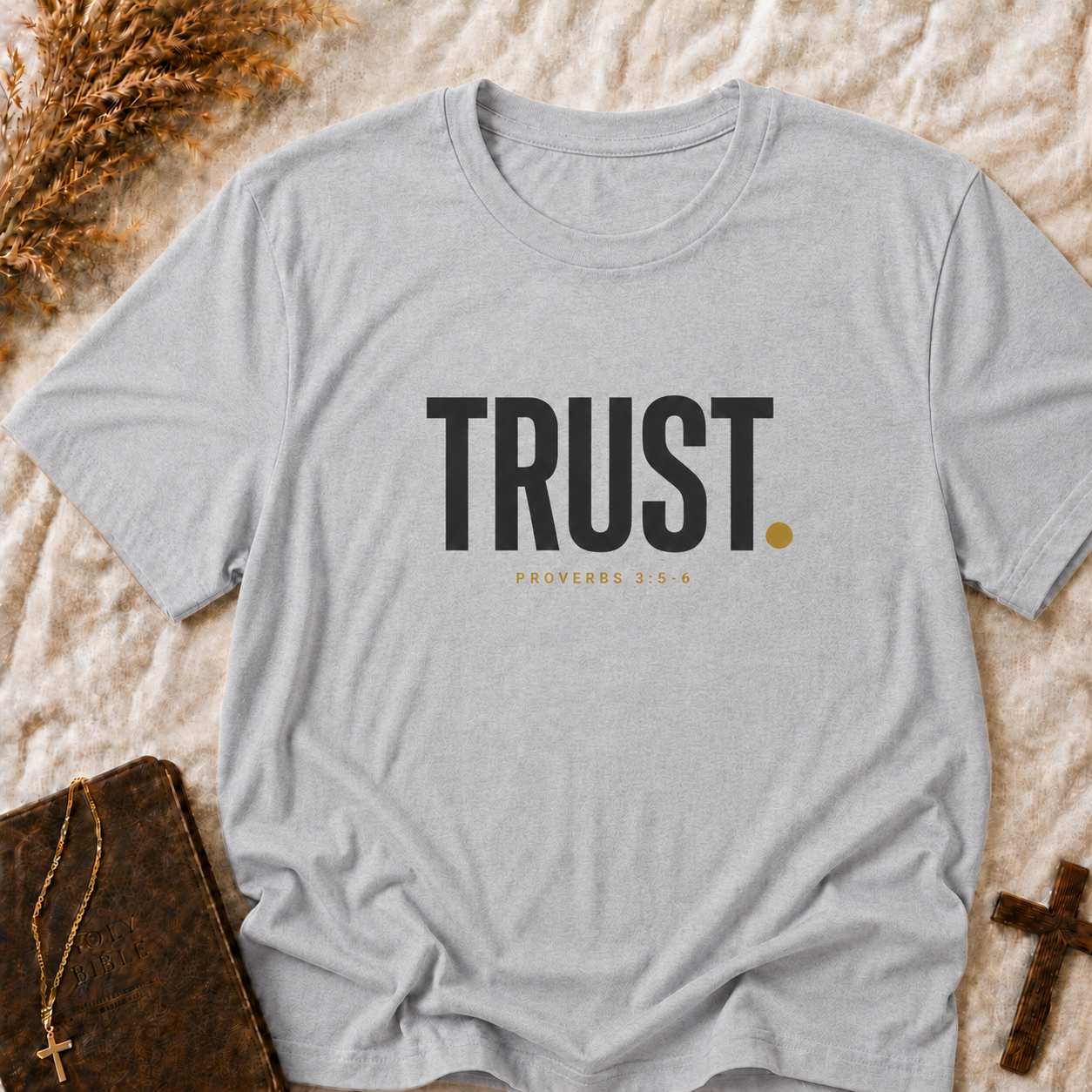 Trust. Minimalist Graphic T-Shirt — Bold Typography Tee with Period Accent