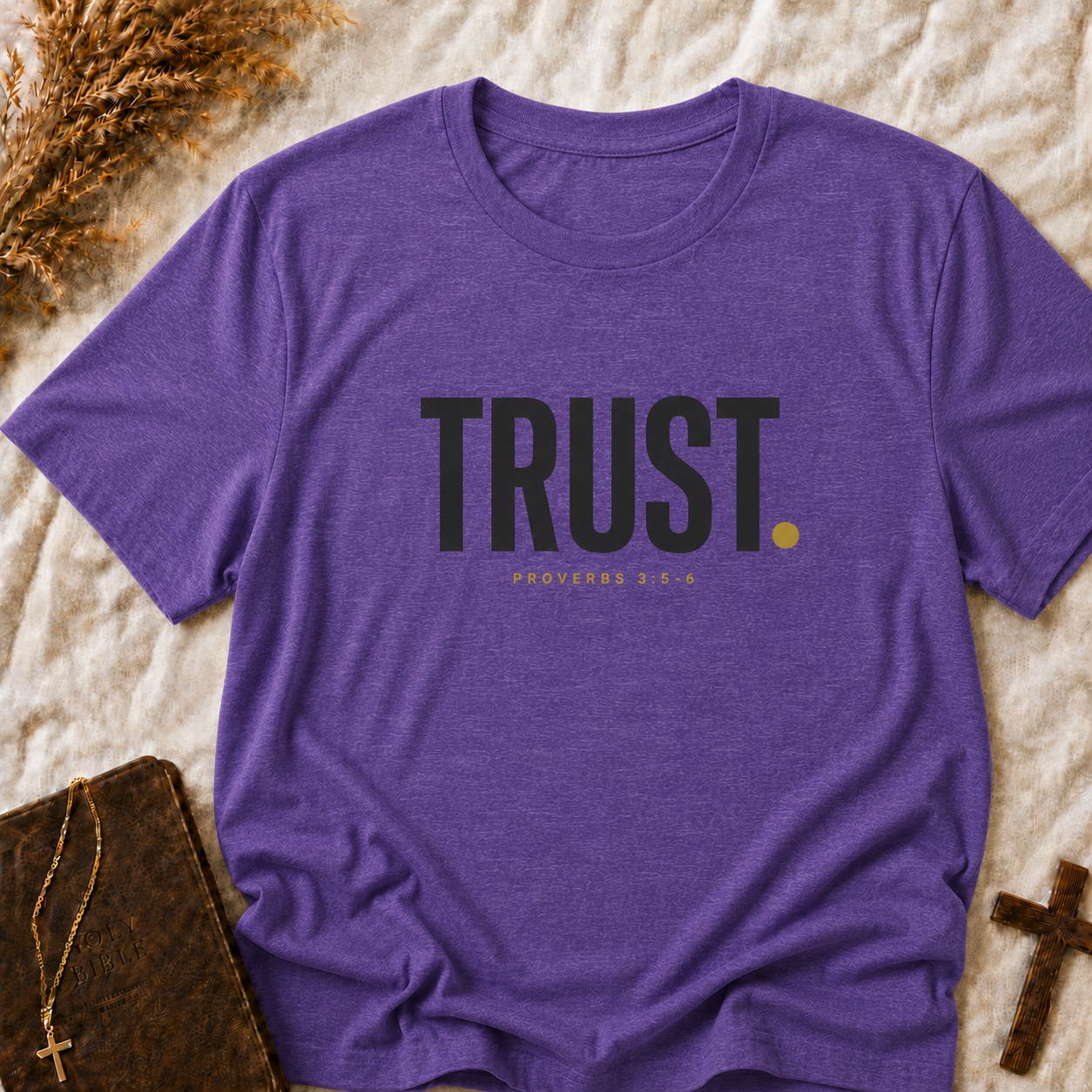 Trust. Minimalist Graphic T-Shirt — Bold Typography Tee with Period Accent