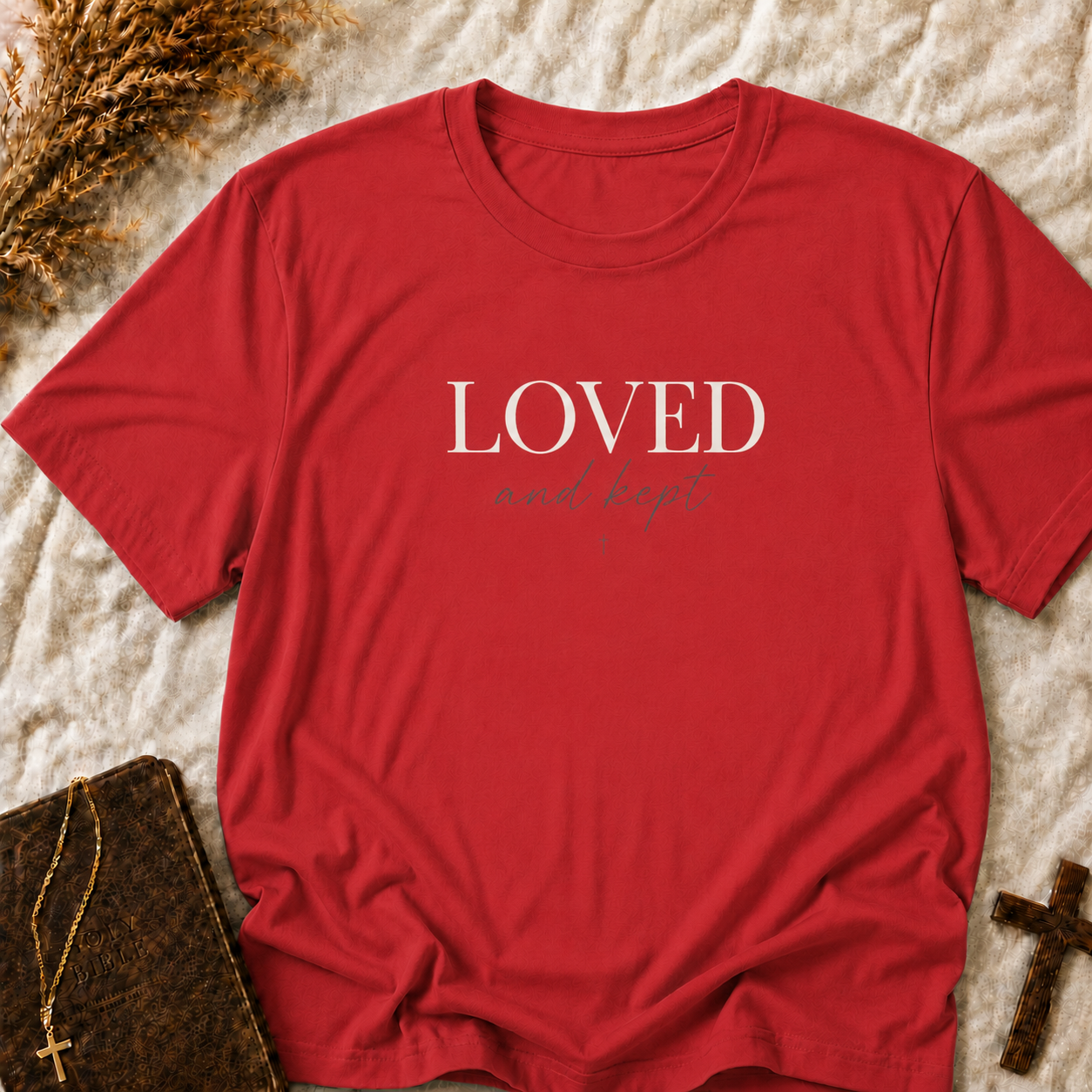 Loved and Kept T-Shirt — Inspirational Christian Faith Tee