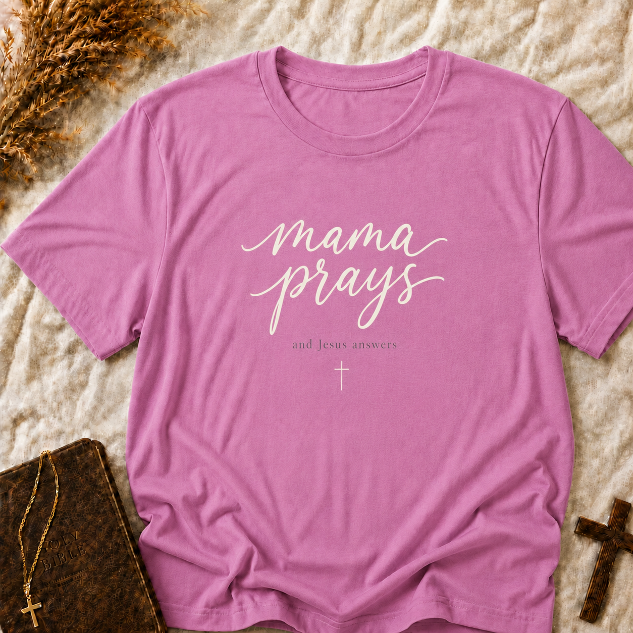 Mama Prays T-Shirt — Christian Mom Faith Graphic Tee
