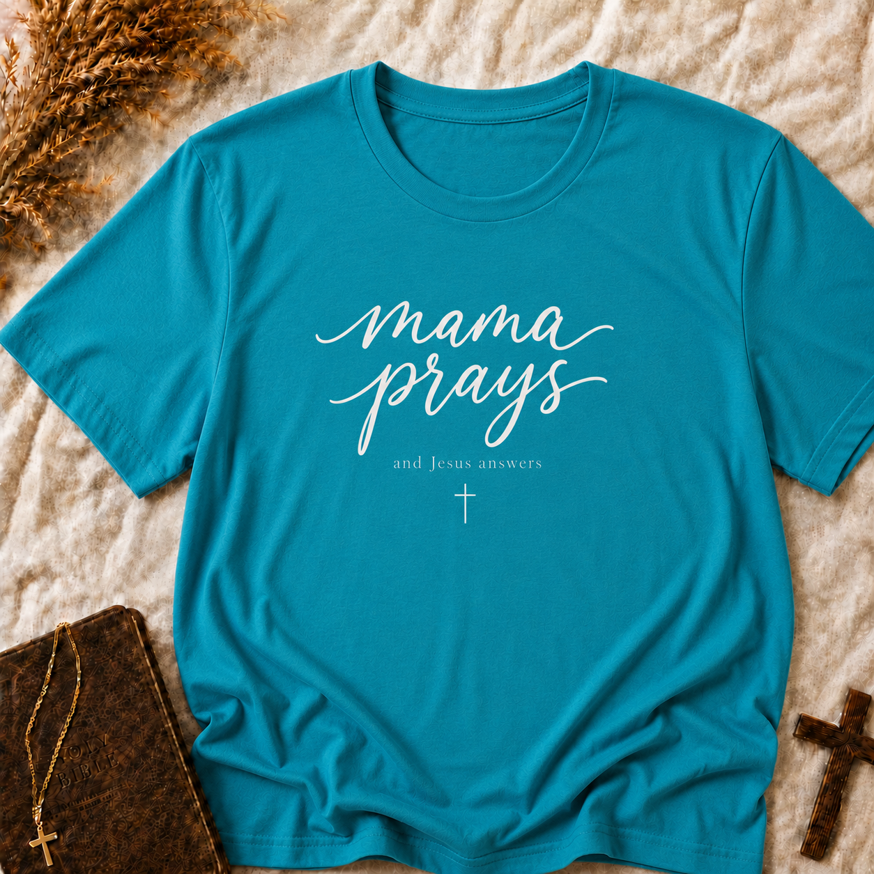 Mama Prays T-Shirt — Christian Mom Faith Graphic Tee