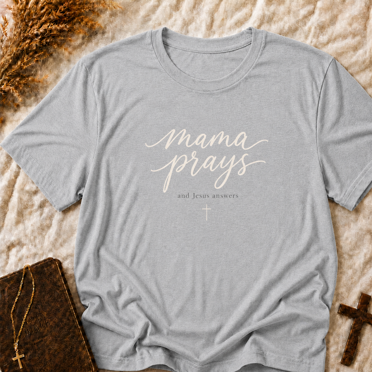 Mama Prays T-Shirt — Christian Mom Faith Graphic Tee