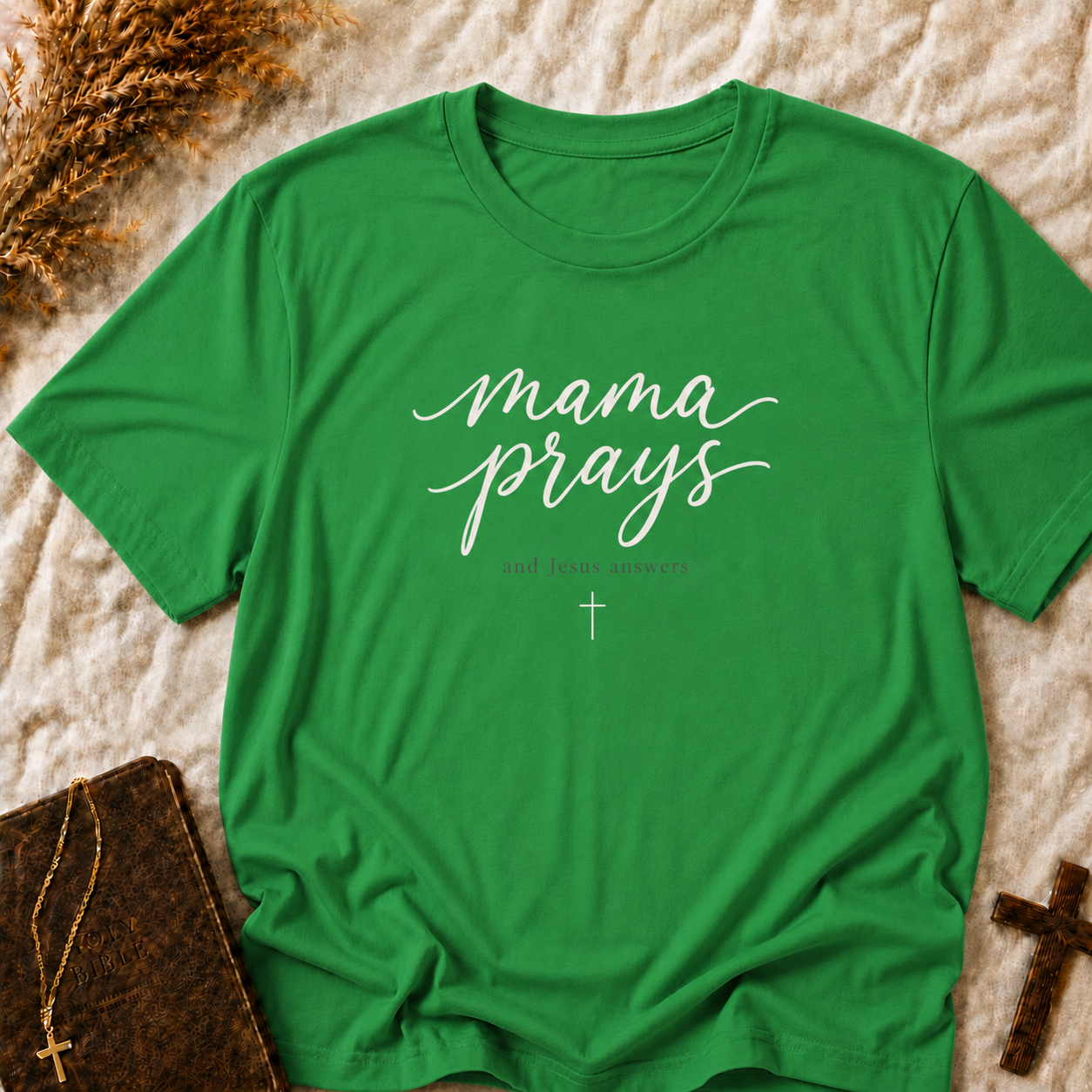 Mama Prays T-Shirt — Christian Mom Faith Graphic Tee