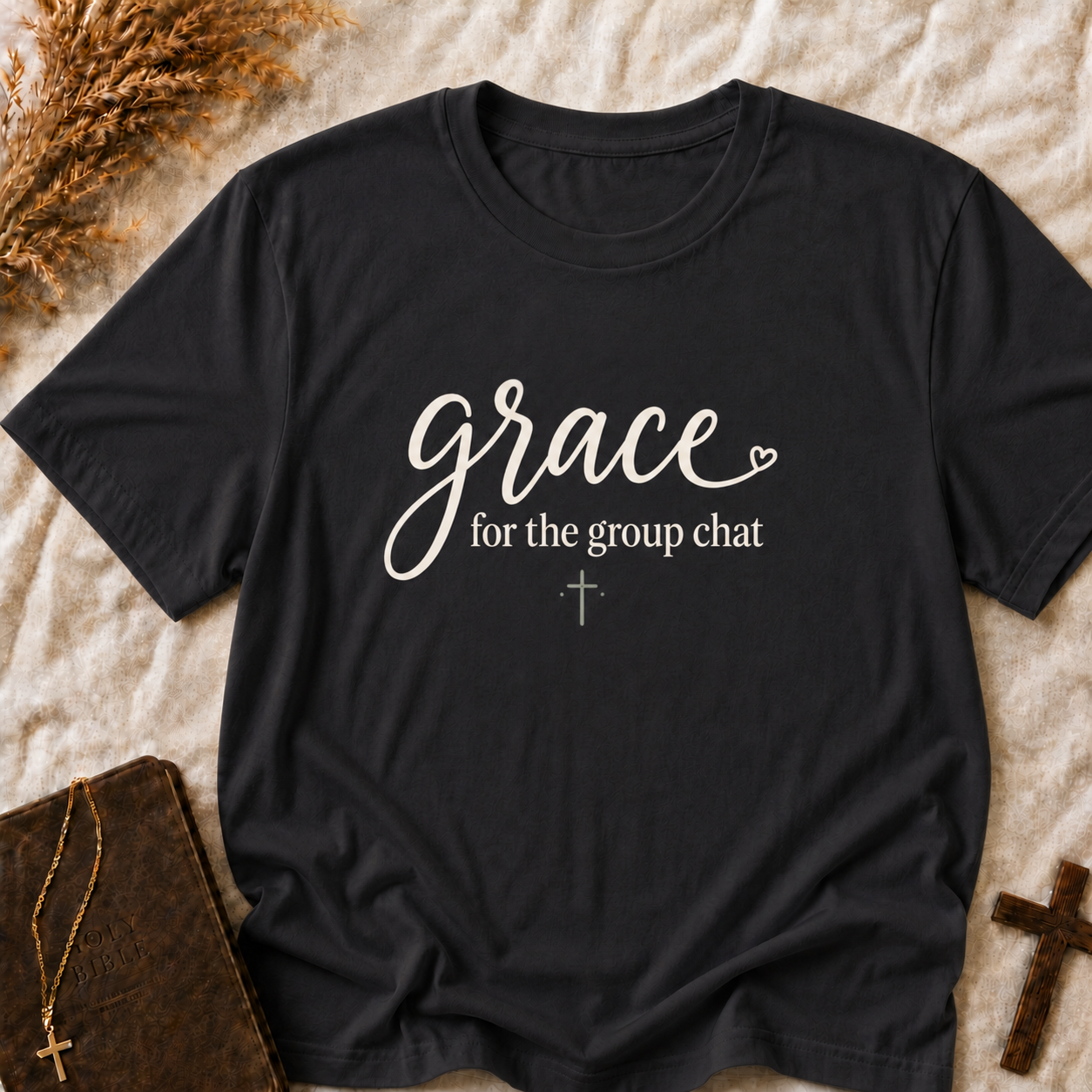 Grace for the Group Chat T-Shirt — Christian Faith Graphic Tee