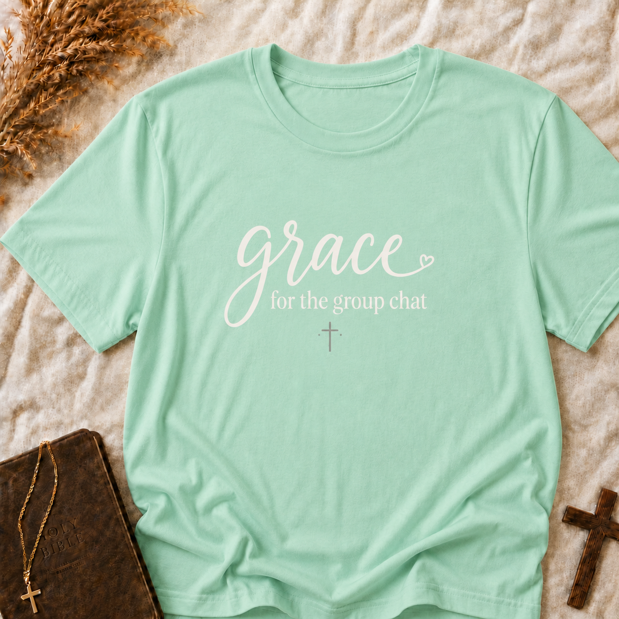 Grace for the Group Chat T-Shirt — Christian Faith Graphic Tee