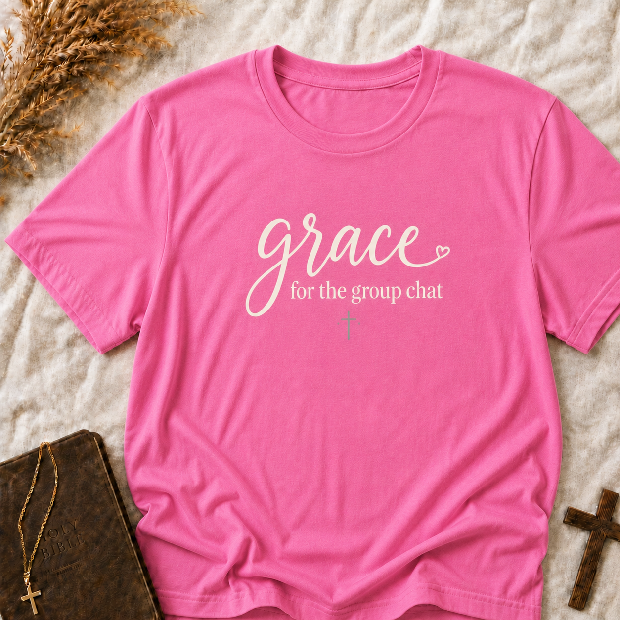 Grace for the Group Chat T-Shirt — Christian Faith Graphic Tee