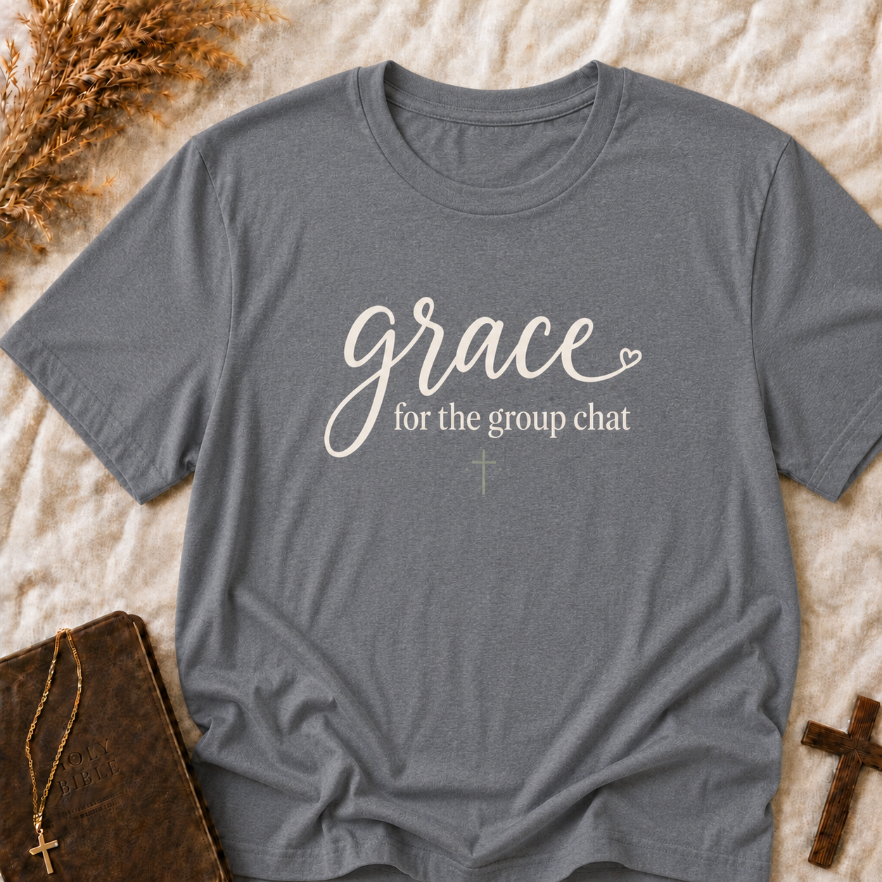Grace for the Group Chat T-Shirt — Christian Faith Graphic Tee
