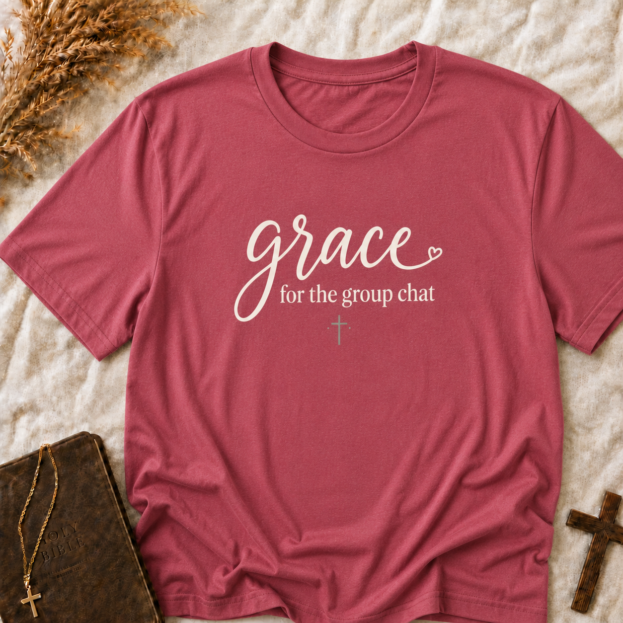 Grace for the Group Chat T-Shirt — Christian Faith Graphic Tee