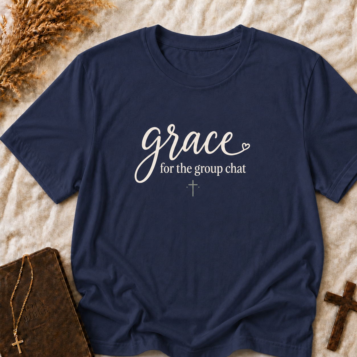 Grace for the Group Chat T-Shirt — Christian Faith Graphic Tee