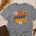 Let Yourself Bloom T-Shirt — Retro Floral Positive Vibes Tee