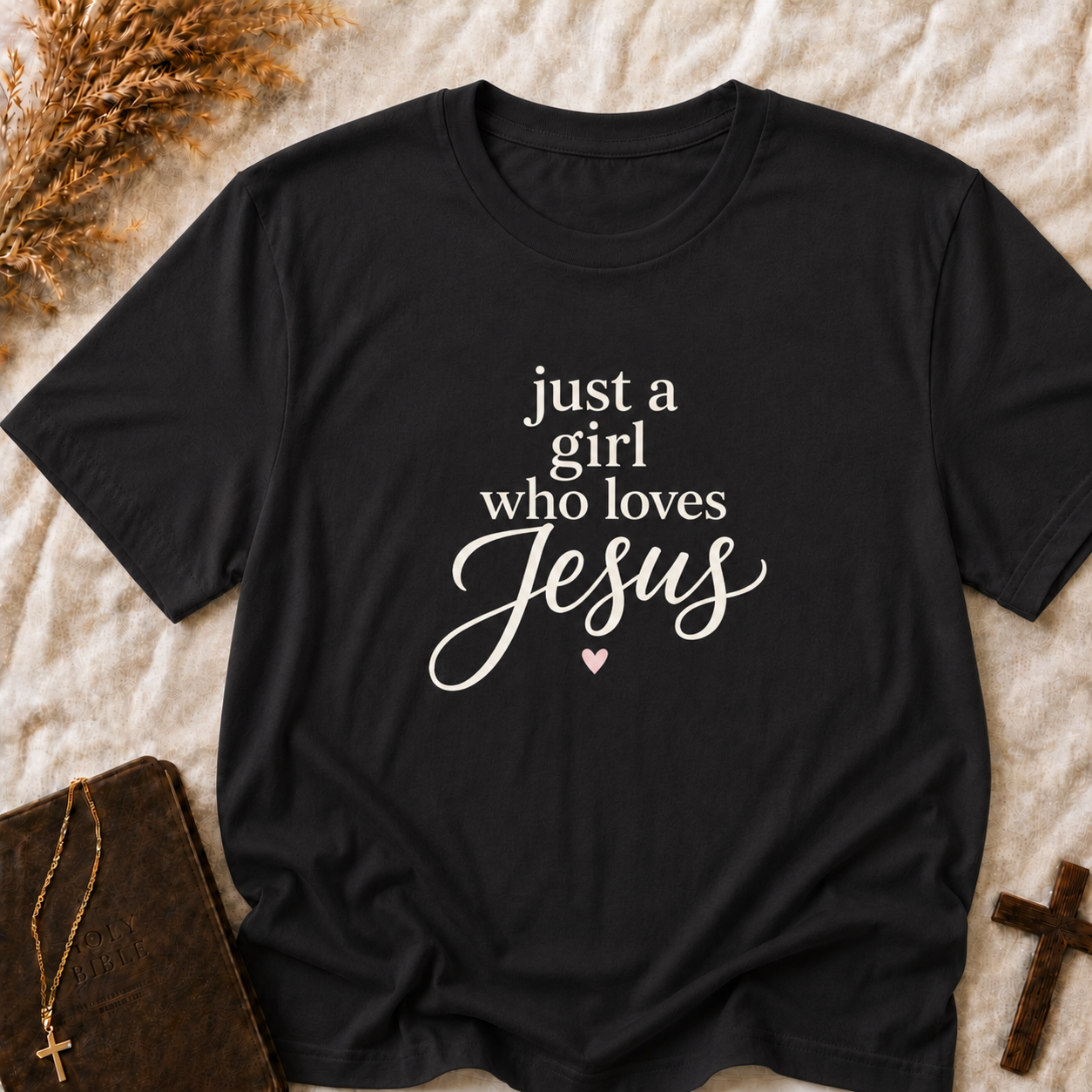 Jesus T-Shirt - "Just a Girl Who Loves Jesus" Christian Tee