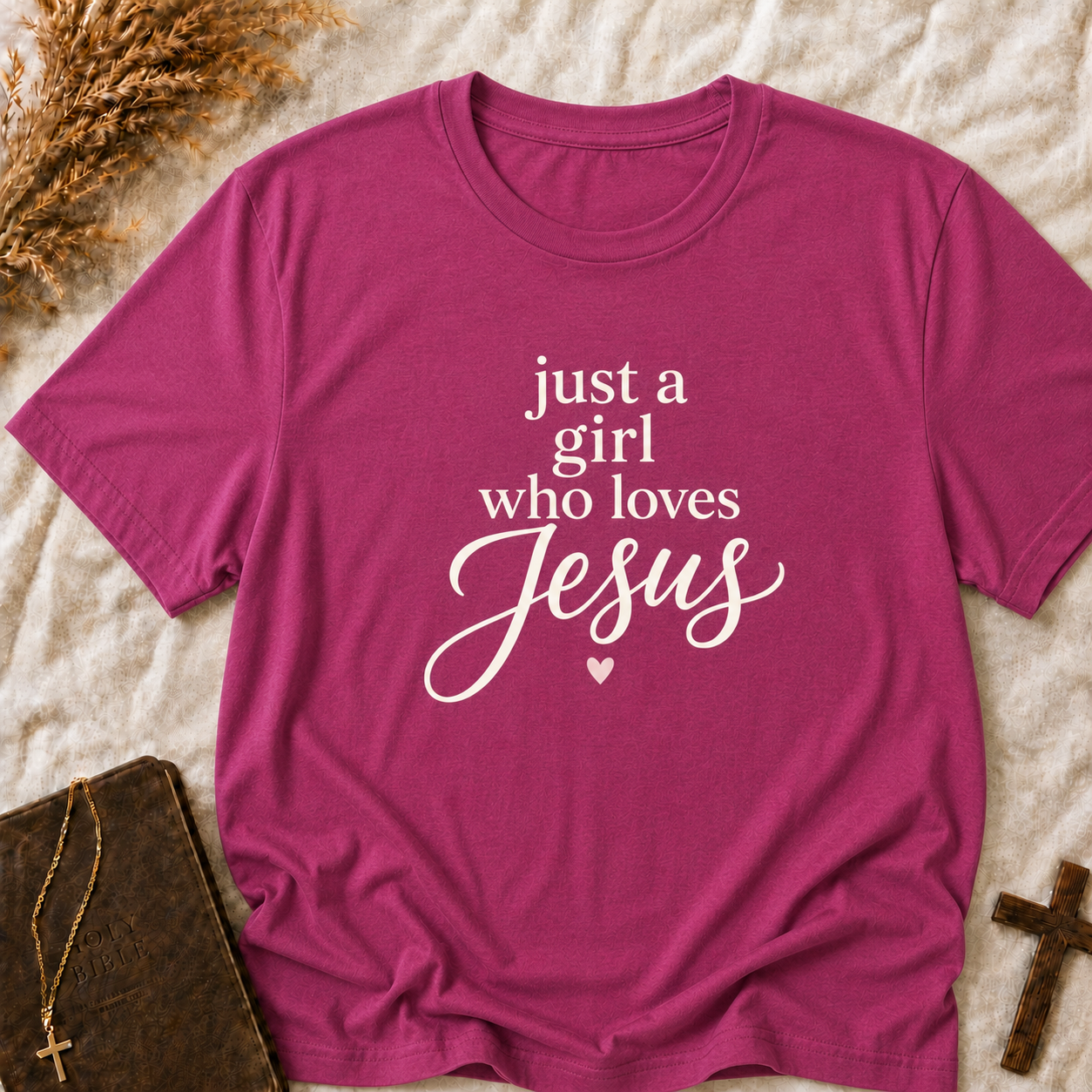 Jesus T-Shirt - "Just a Girl Who Loves Jesus" Christian Tee