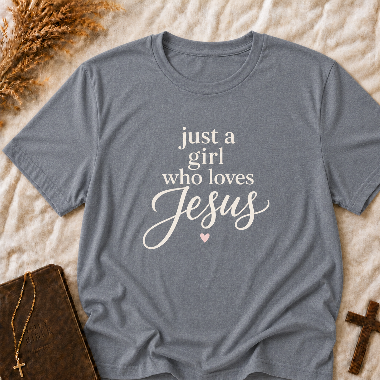 Jesus T-Shirt - "Just a Girl Who Loves Jesus" Christian Tee