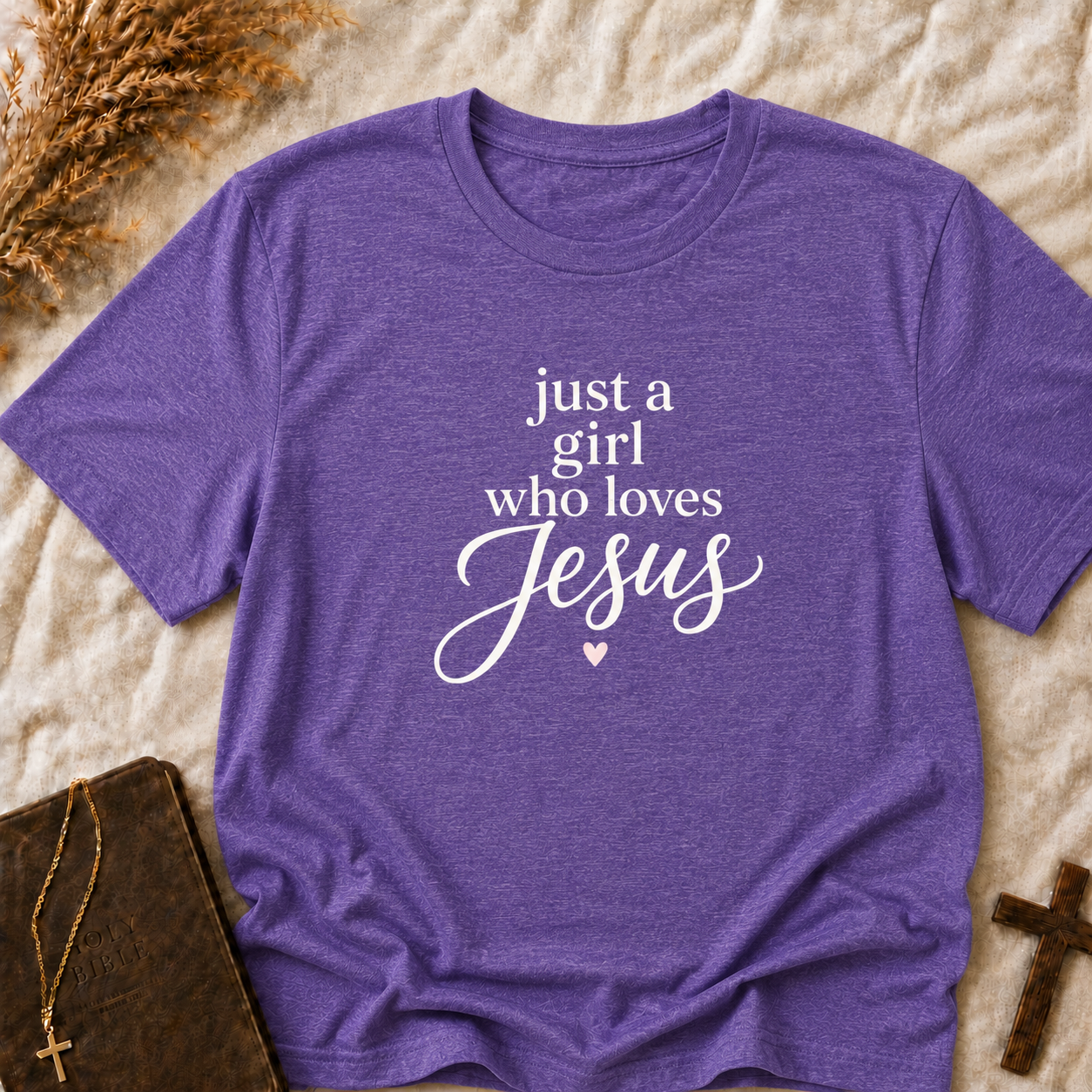 Jesus T-Shirt - "Just a Girl Who Loves Jesus" Christian Tee