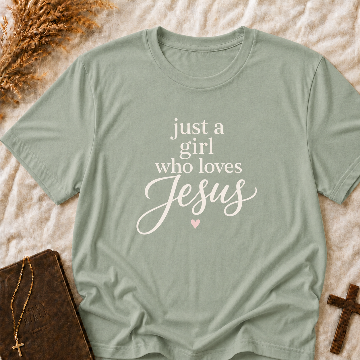 Jesus T-Shirt - "Just a Girl Who Loves Jesus" Christian Tee