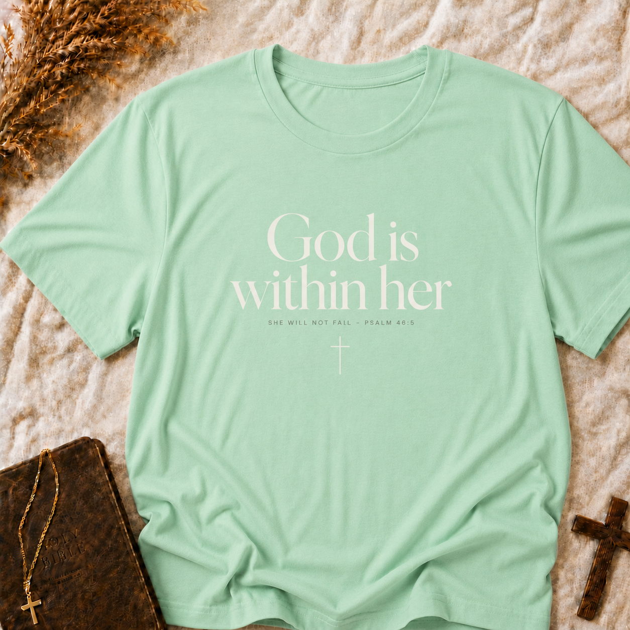 God Is Within Her Tee — Inspirational Christian Shirt