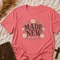 Made New Floral T‑Shirt — Inspirational Daisy & Butterfly Graphic
