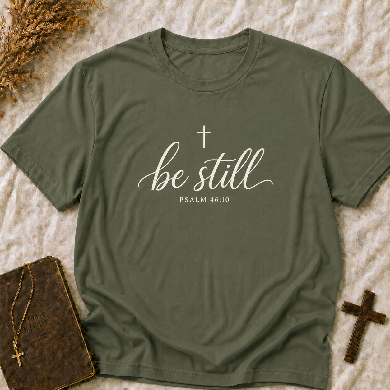 Be Still T-Shirt — Psalm 46:10 Christian Faith Tee