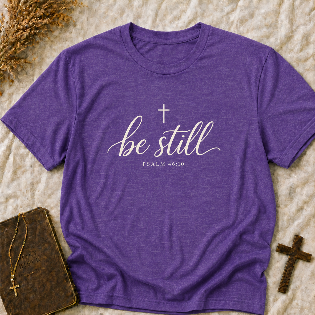 Be Still T-Shirt — Psalm 46:10 Christian Faith Tee