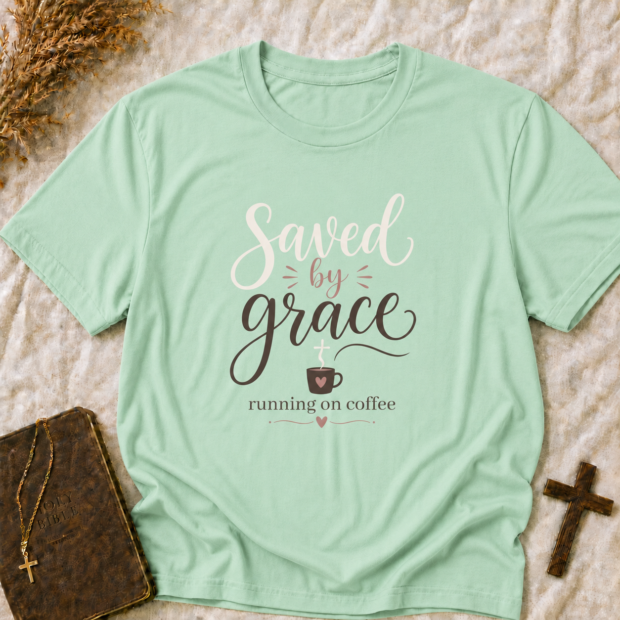 Saved by Grace Christian T-Shirt — Faith-Based Inspirational Tee