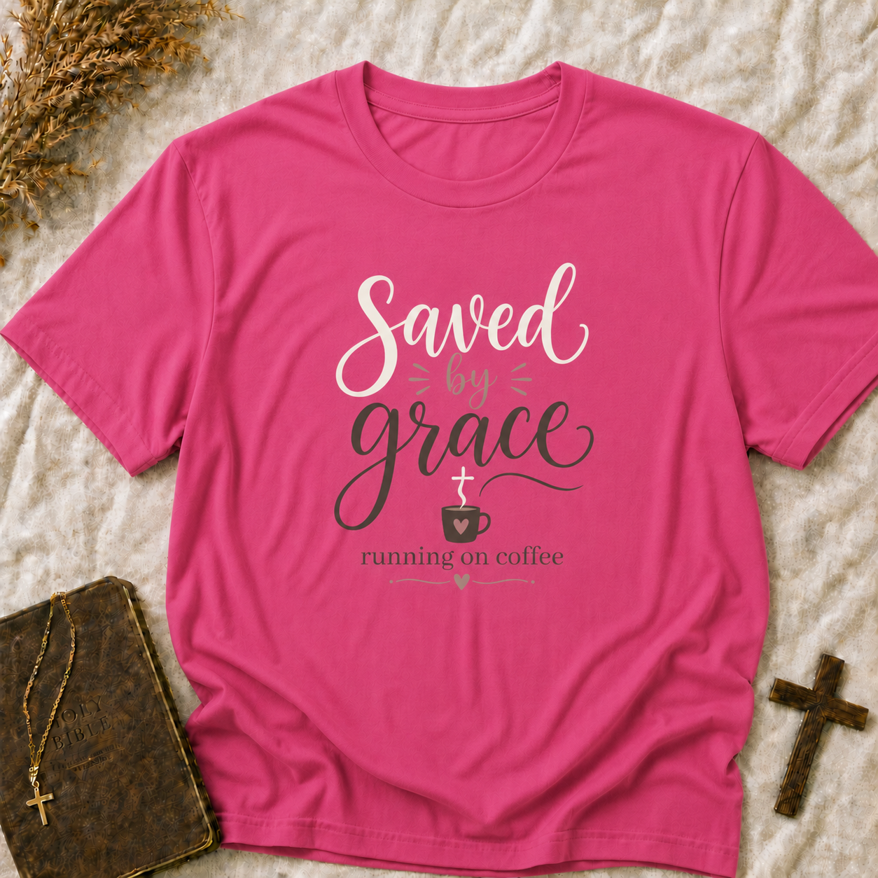 Saved by Grace Christian T-Shirt — Faith-Based Inspirational Tee