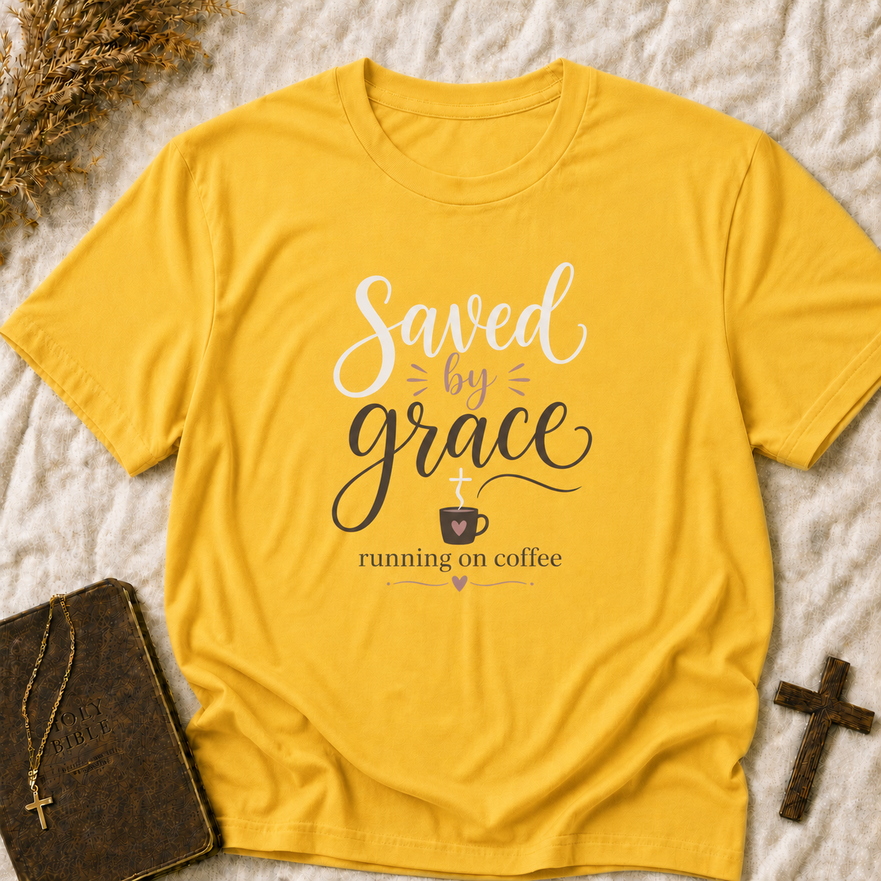 Saved by Grace Christian T-Shirt — Faith-Based Inspirational Tee