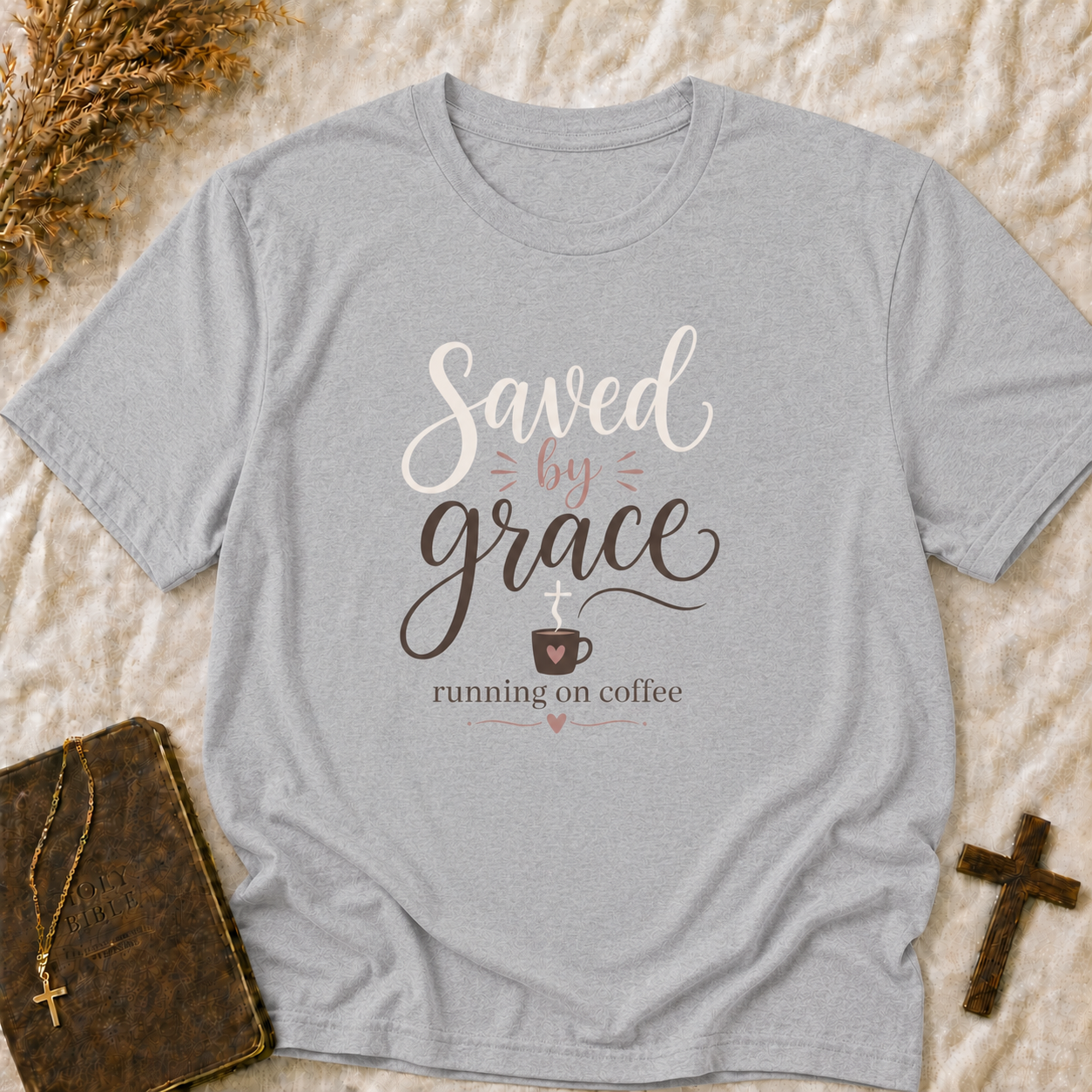 Saved by Grace Christian T-Shirt — Faith-Based Inspirational Tee