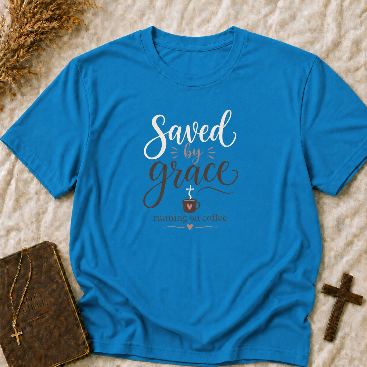 Saved by Grace Christian T-Shirt — Faith-Based Inspirational Tee