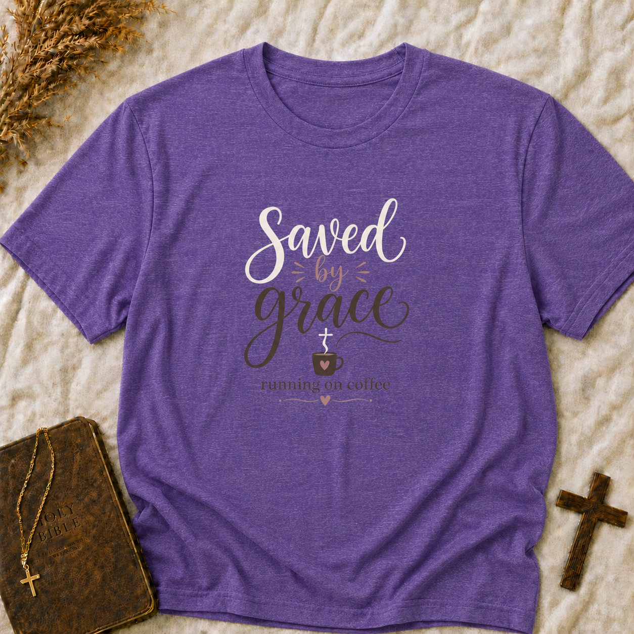Saved by Grace Christian T-Shirt — Faith-Based Inspirational Tee