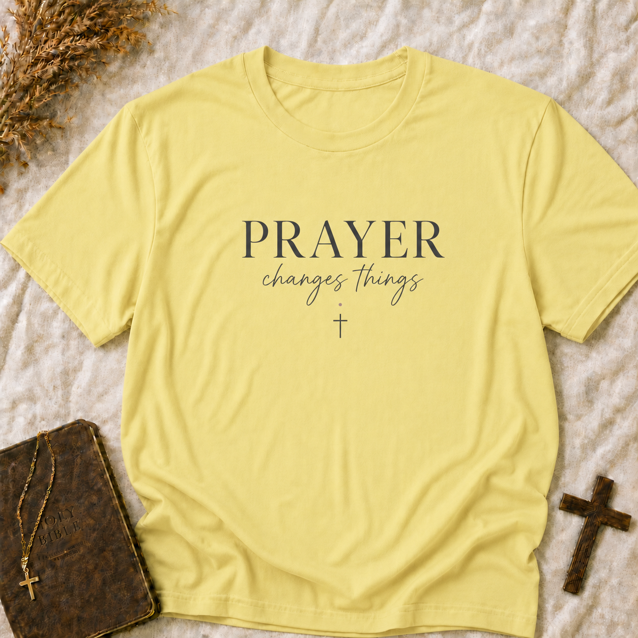 Prayer Changes Things T-Shirt — Inspirational Christian Faith Tee