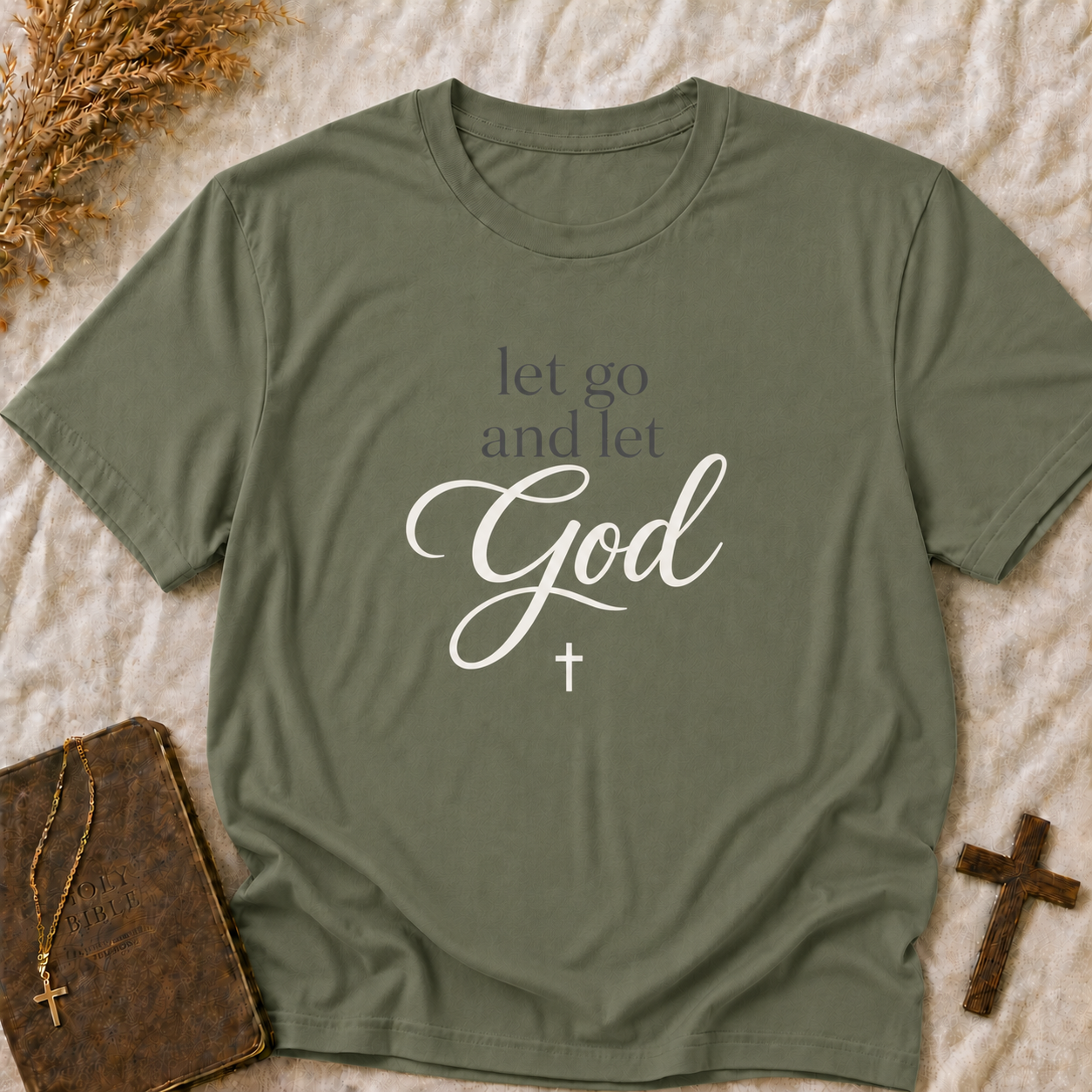 Let Go and Let God T-Shirt — Inspirational Christian Tee