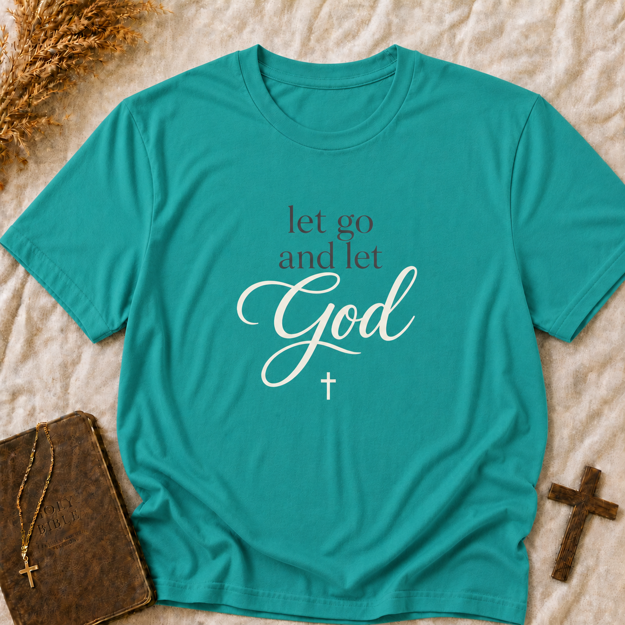 Let Go and Let God T-Shirt — Inspirational Christian Tee