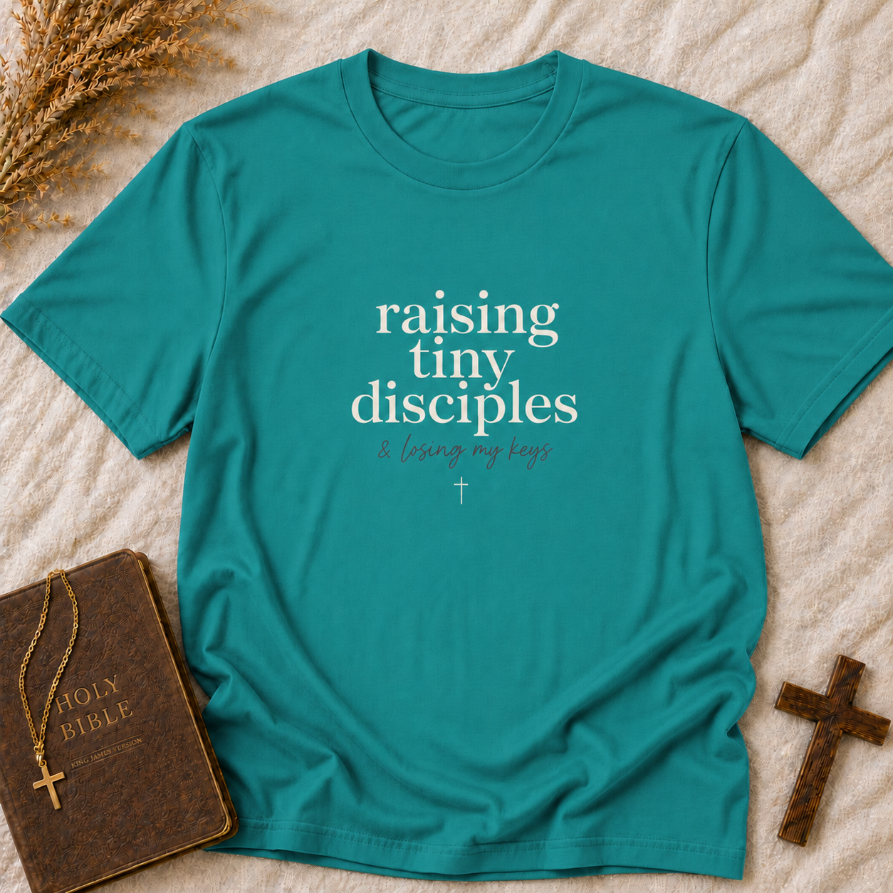 Raising Tiny Disciples T-Shirt — Christian Mom Faith Tee